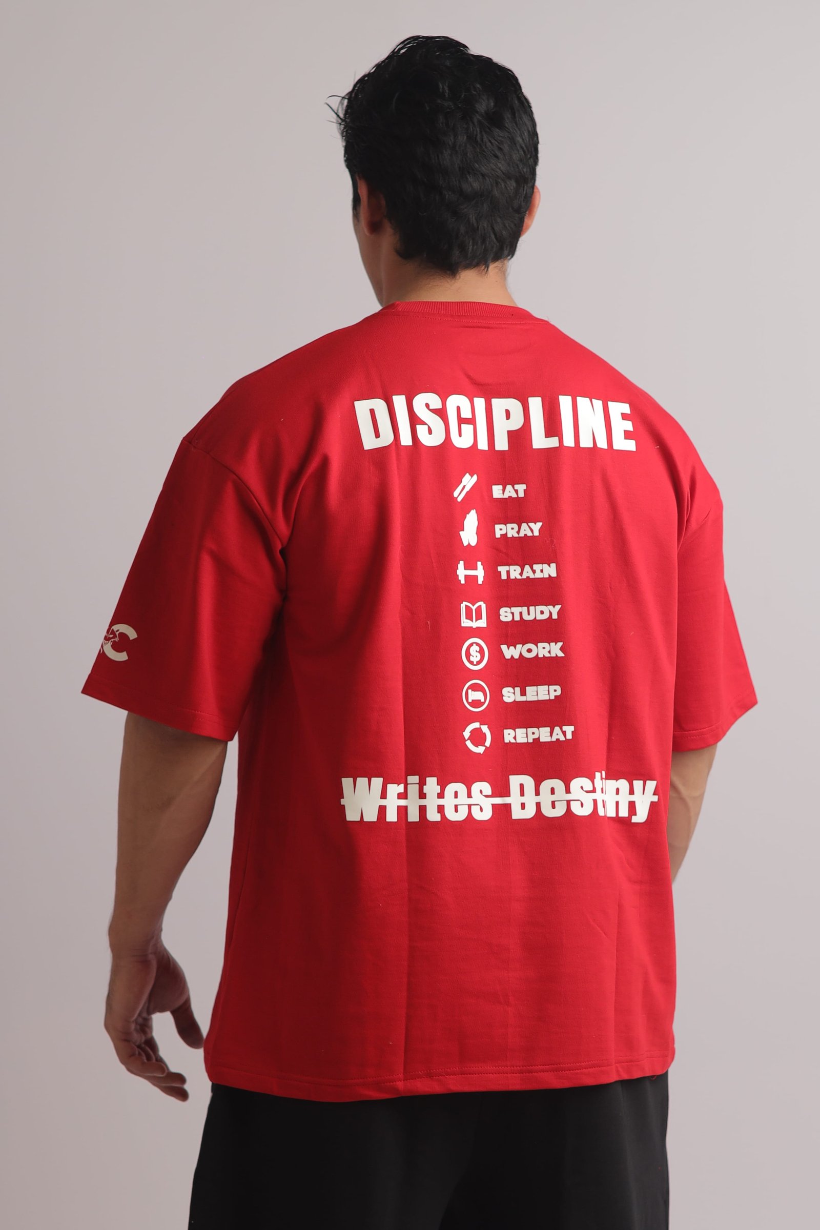 Discipline 240 GSM Beige Oversized Tshirt - (Discipline)