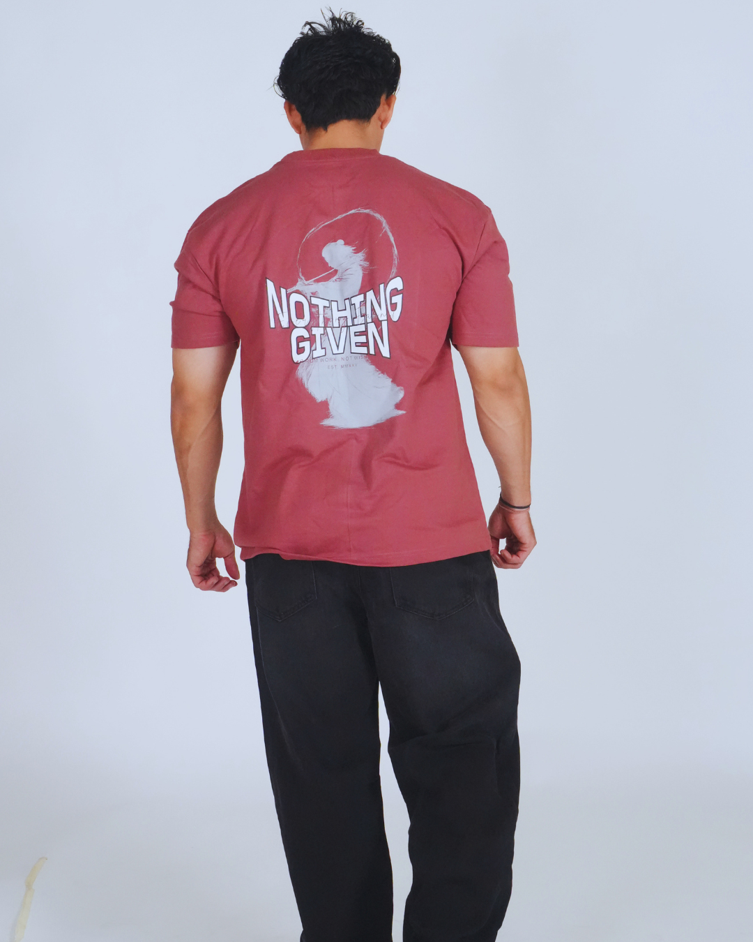 Nothing Given 240 GSM Oversized Tshirt - Plum
