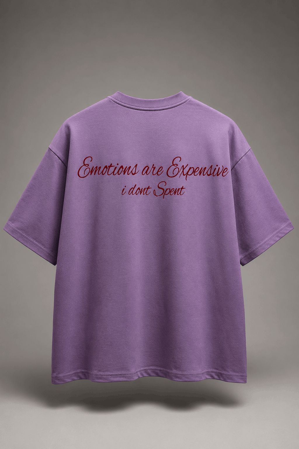 Emotions Are Expensive Oversized Tee - Lavender