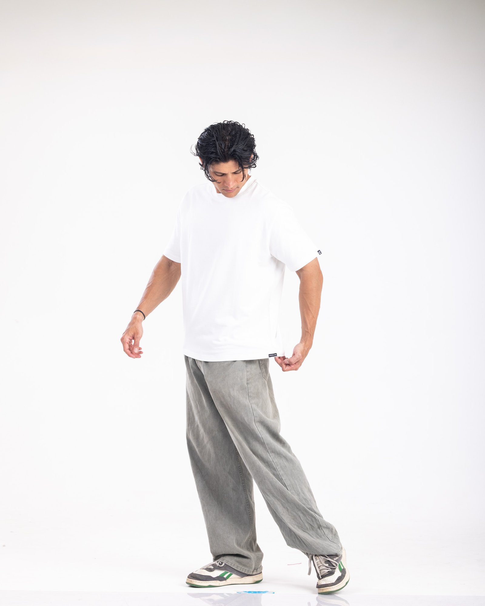 Off white Round Neck Oversized Tshirt - 100% Cotton (260 GSM heavy weight)