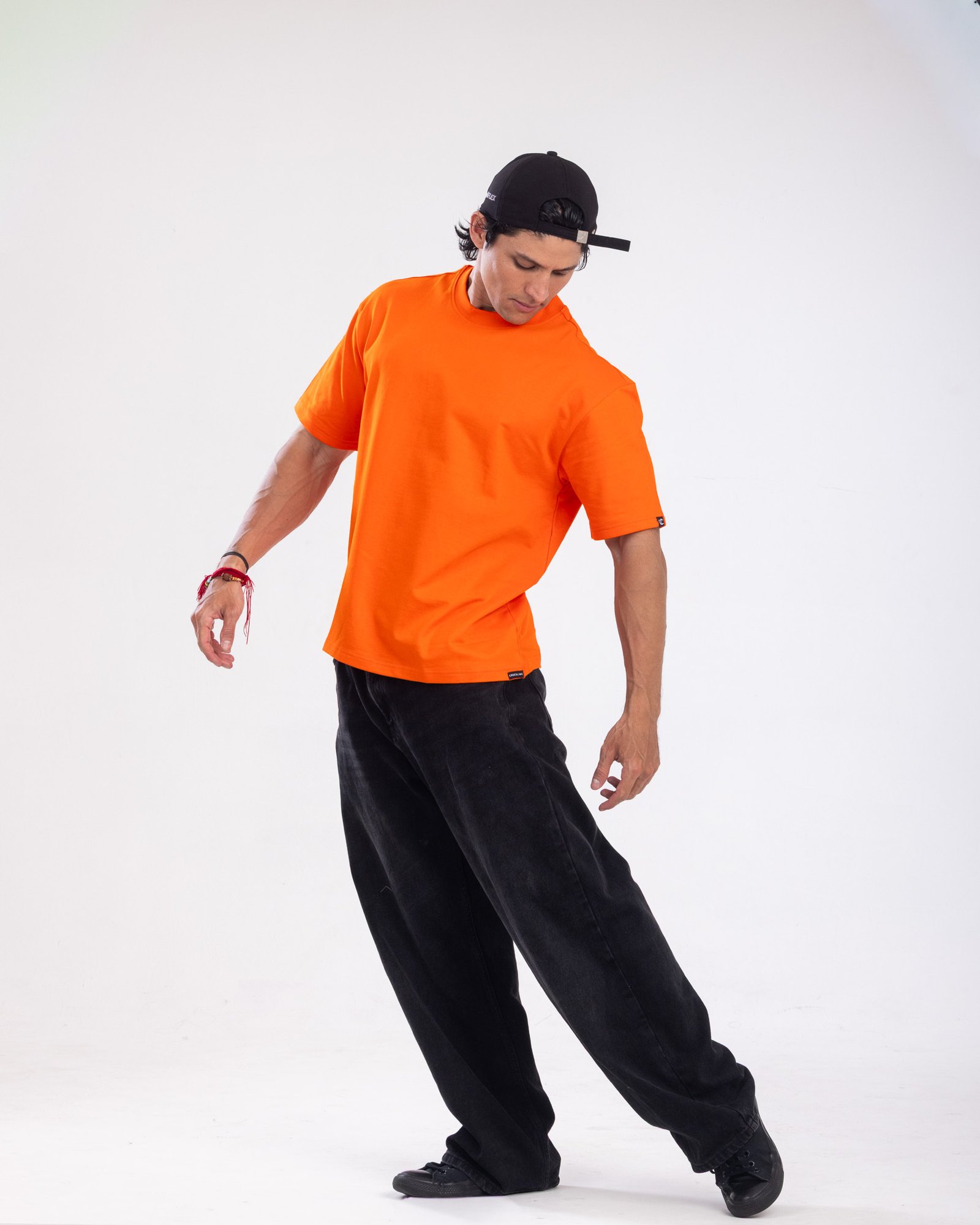 Orange Round Neck Oversized Tshirt - 100% Cotton (260 GSM heavy weight)