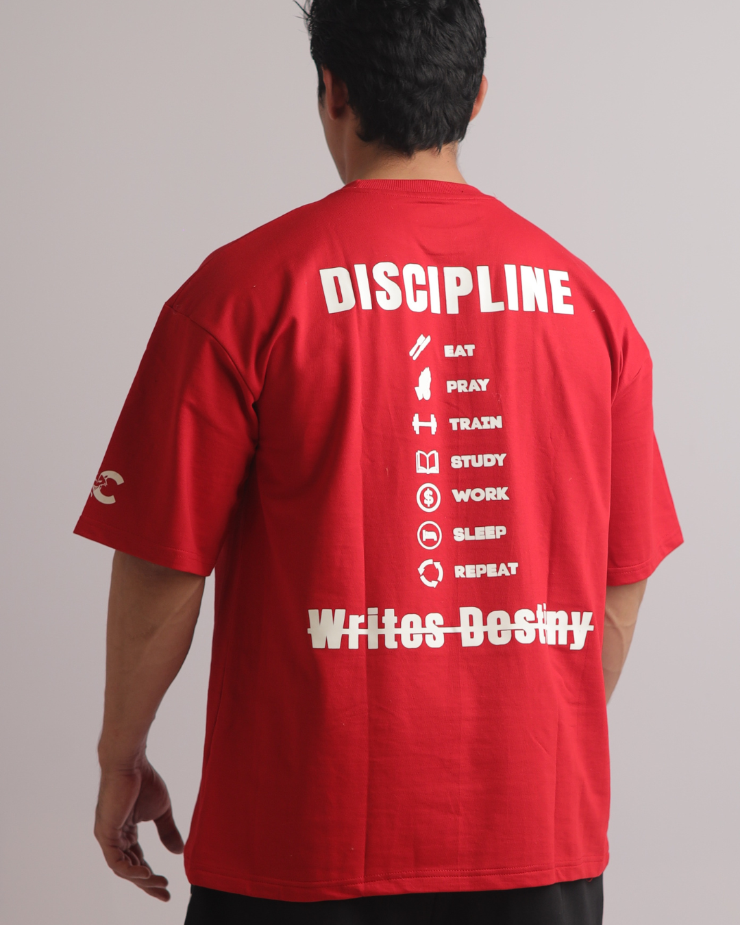 Discipline 240 GSM Beige Oversized Tshirt - (Discipline)