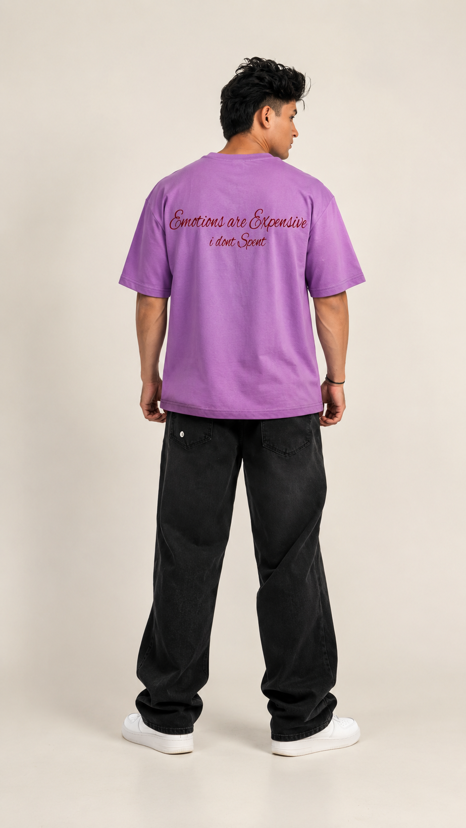 Emotions Are Expensive Oversized Tee - Lavender